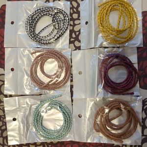 Bundle of 3MM braided leather chording for hand crafted artisan jewelry